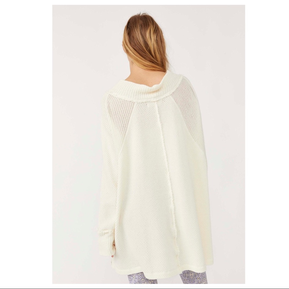 FREE PEOPLE SWEATER BOHO 90s VIBES FLOWY PULLOVER OVERSIZED TUNIC A2C - Picture 3 of 10